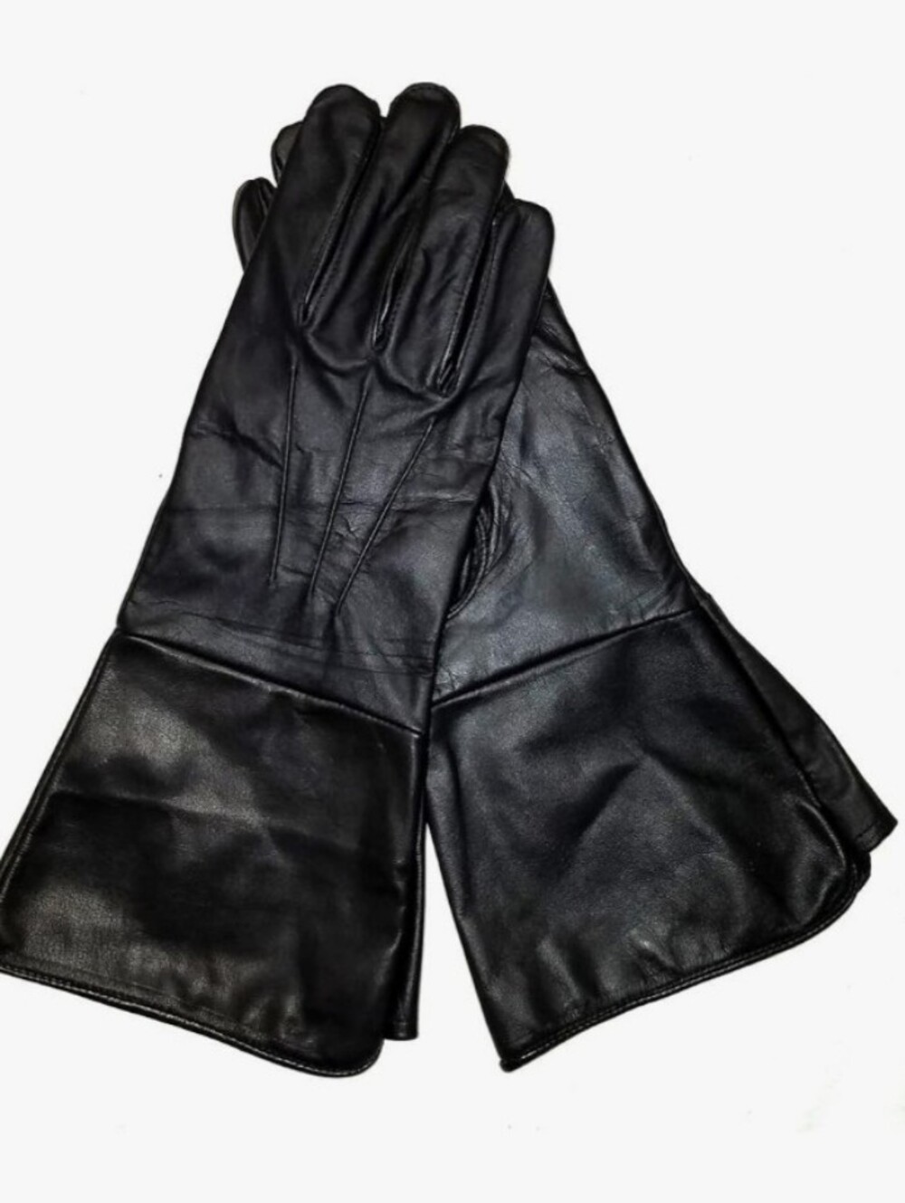 XXLarge  Leather Gauntlet Medieval Long Cuff Gloves, Black New